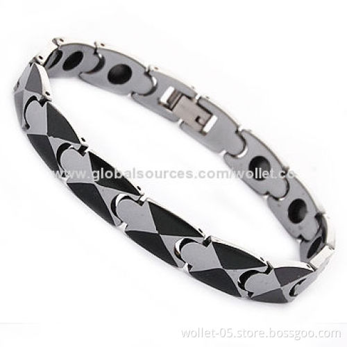Energy Power Scalar Bio Anion Balance Negative Ion Tungsten Bracelet with Magnet
